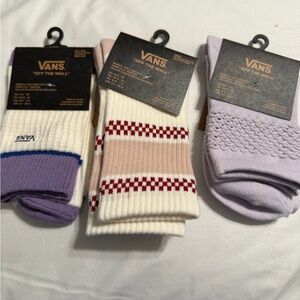 Vans teen /woman  Multicolor Socks Set 6.5-10 crew and half crew nwt
